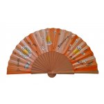 Hand drawn and painted satin fan 'Piano Pianissimo